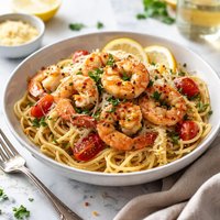 Sauteed Shrimp and Pasta