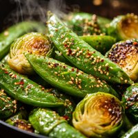 Sauteed Snap Peas Brussels Sprouts