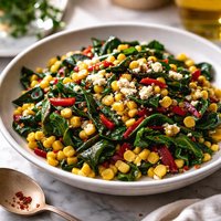 Sauteed Swiss Chard and Corn