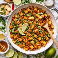 Sauteed Yam with Ginger and Lime