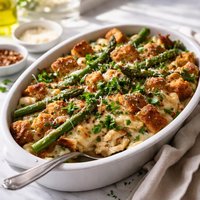 Savory Asparagus Bread Pudding