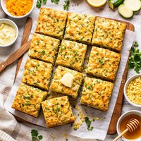 Savory Cheddar Zucchini Cornbread