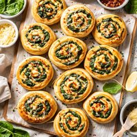 Savory Cheese and Spinach Pinwheels