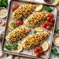 Savory Cheese Topped Fish Fillets