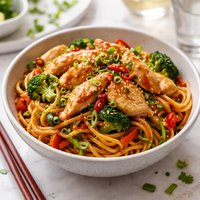 Savory Chicken with Asian Noodles