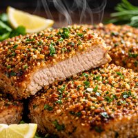 Savory Crumb Crusted Pork Chops