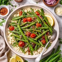 Savory Green Beans with Rice