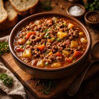 Savory Ground Beef Vegetable Stew