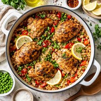 Savory One Pot Chicken and Brown Rice