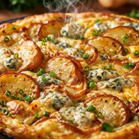Savory Onion Potato and Blue Cheese Frittata