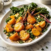 Savory Organic Golden Beets with Greens