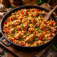 Savory Rice with Vegetables and Chicken