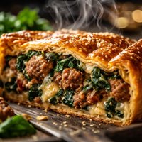 Savory Sausage and Spinach Pie