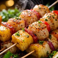 Scallop and Pineapple Kabobs