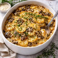 Scalloped Potatoes and Mushrooms