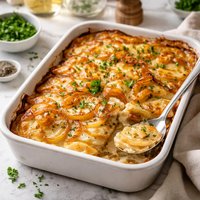Scalloped Potatoes Au Gratin with Onions