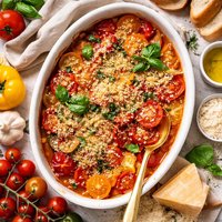 Scalloped Tomatoes with Parmesan