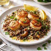 Scallops and Wild Rice