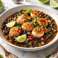 Scallops Black Beans and Chilli