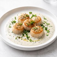 Scallops in Creamy Herb Sauce
