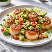 Scallops with Avocado Salsa