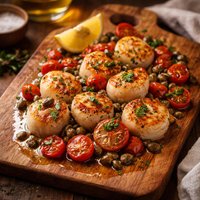 Scallops with Capers and Tomatoes