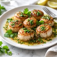 Scallops with Coriander Butter Sauce