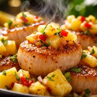 Scallops with Fresh Pineapple