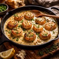Scallops with Golden Cream Sauce