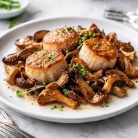Scallops with Wild Mushrooms