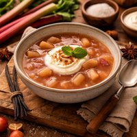 Scandinavian Rhubarb Soup with Vanilla