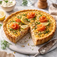 Scandinavian Salmon Cheddar Pie