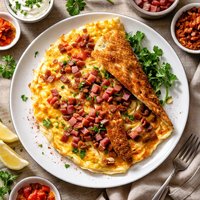 Schnitzel Eierkuchen Pa Dutch Ham Bacon Omelet