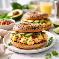 Scrambled Salsa Egg Sandwiches