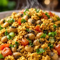 Scrambled Tofu with Black-Eyed Peas