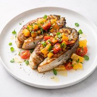 Sea Bass Steaks with Orange Salsa or Tuna