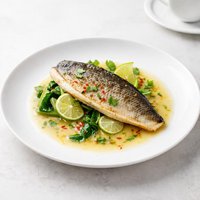 Sea Bass with Lime Ginger Sauce