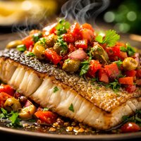 Sea Bass with Moroccan Salsa