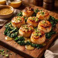 Sea Scallops with Miso Mustard Sauce