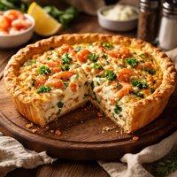 Seafood Cream Cheese Quiche
