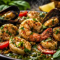 Seafood in Basil Sauce