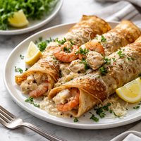 Seafood Mornay Good Crepe Filler