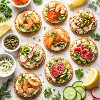 Seafood on a Cracker Appetizers