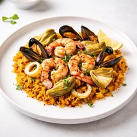 Seafood Paella with Artichokes