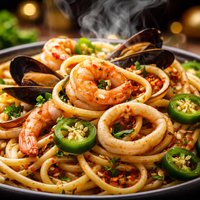 Seafood Pasta W Jalapenos