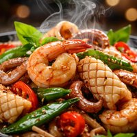Seafood Prawn Squid Stir Fry