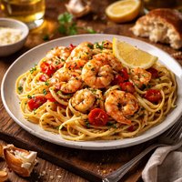Seafood Scampi with Linguine