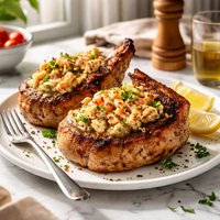 Seafood Stuffed Pork Chops