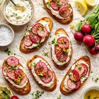 Seared Radish Crostini