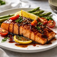 Seared Salmon with Balsamic Glaze